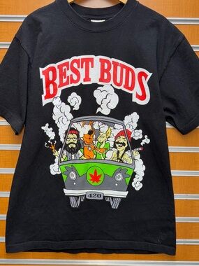 Best Buds Graphic Short Sleeve Tee - Black